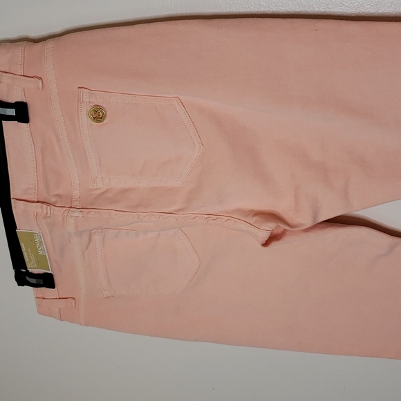 Michael Michael Kors Izzy Skinny Ankle Cropped Jeans Pant Dusty Coral Designer - Picture 10 of 14